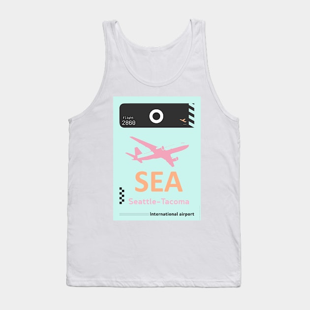 Seattle airport tag Tank Top by Woohoo